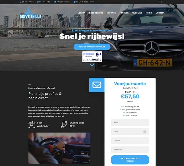 Portfolio website Drive Skills