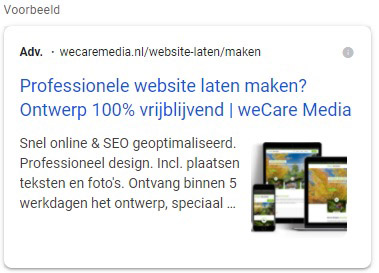 Afbeelding extensie Google Ads