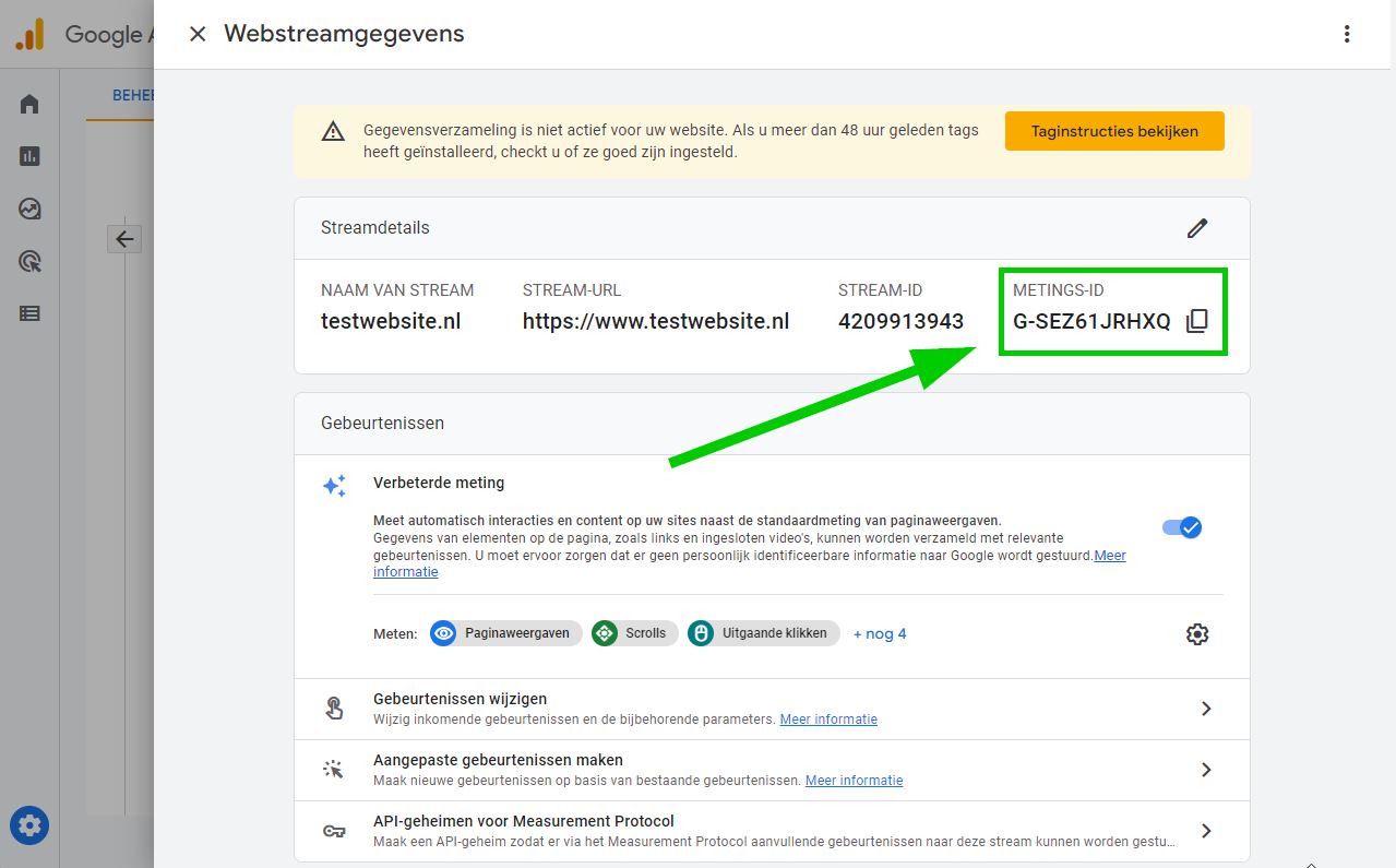 Google Analytics 4 property aanmaken stap 3