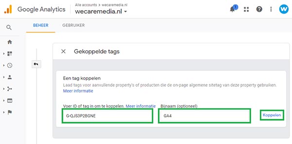 Google Analytics dual tracking stap 8