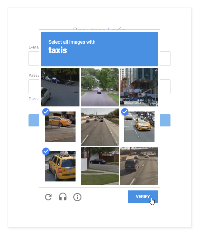 Google reCaptcha afbeeldingen