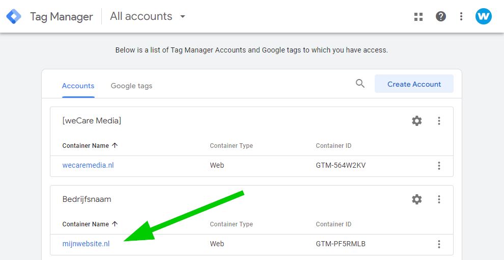Google Analytics 4 koppelen aan Google Tag Manager