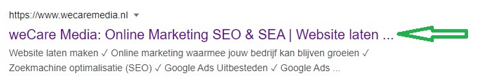 Titel SERP